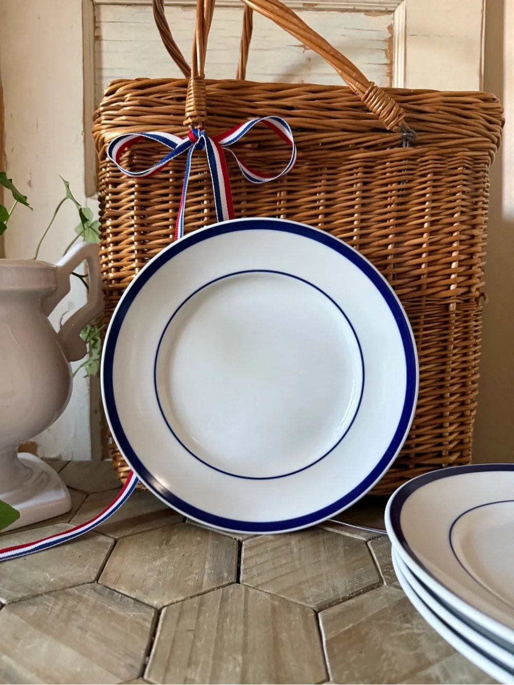 Set of 4 - Williams-Sonoma BRASSERIE BLUE 9